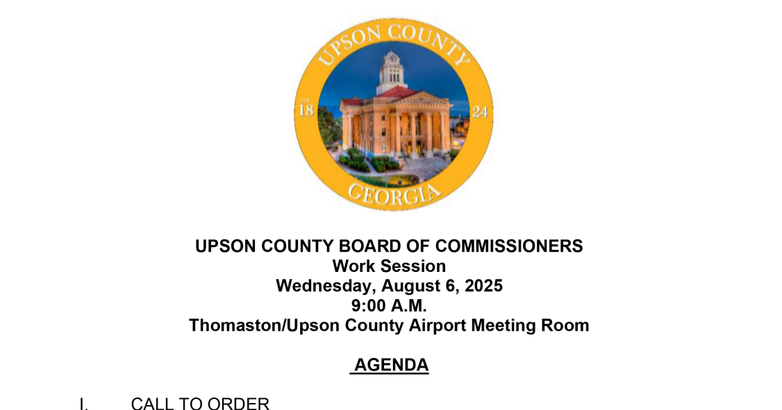 BOC Work Session Slated Aug. 6 | Government | upsonbeacon.com