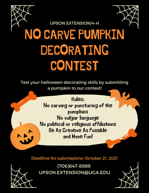 No Carve Pumpkin Decorating Contest This October