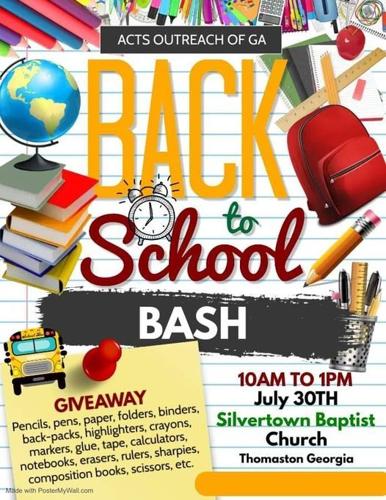 ACTS Outreach Back to School Bash Set July 30