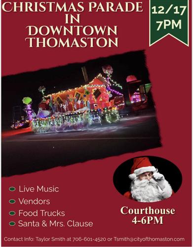 Christmas Lights Parade in Downtown Thomaston is Dec. 17