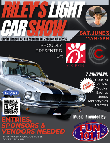 Riley's Light Car Show is Saturday, June 3