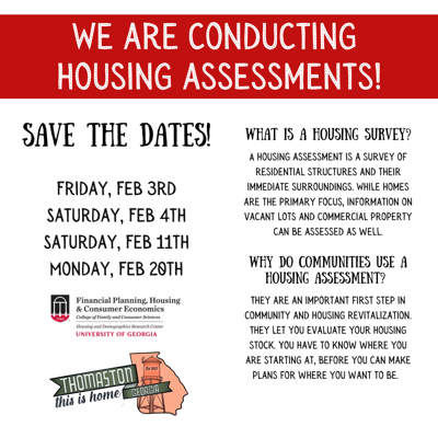We are conducting housing assessments! - 2