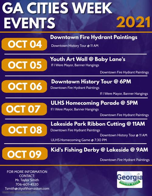 Georgia Cities Week Calendar of Events