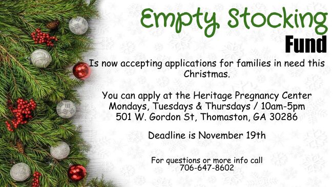 Christmas Stocking Fund 2022 For Thomaston Ga Empty Stocking Fund Applications Due Nov. 19, Volunteers Needed | Lifestyle  | Upsonbeacon.com