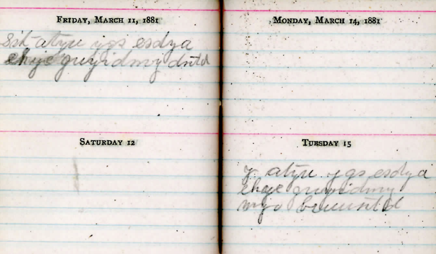 Heritage Association's Menard trying to crack code of diaries from