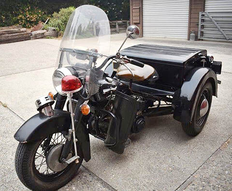 Old police motorcycle on sale for sale