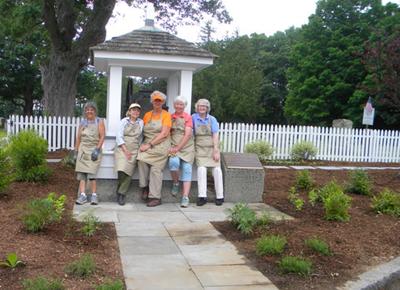 Members of the Scituate Gentian Garden Club at the Bell Garden