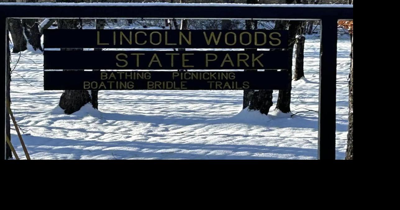 Snowy Lincoln Woods sign | | valleybreeze.com