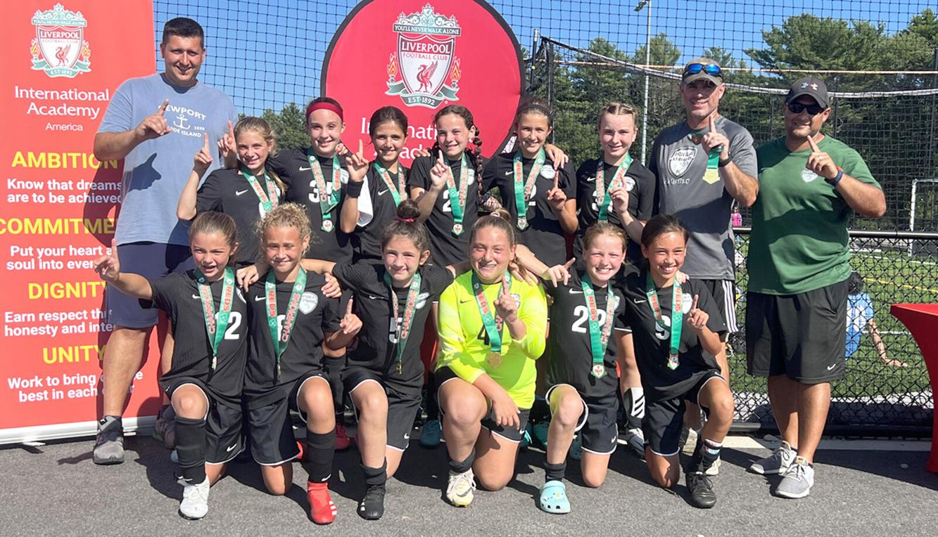 R.I. Strikers FC 2011 Green girls' soccer team wins Cranberry Cup title