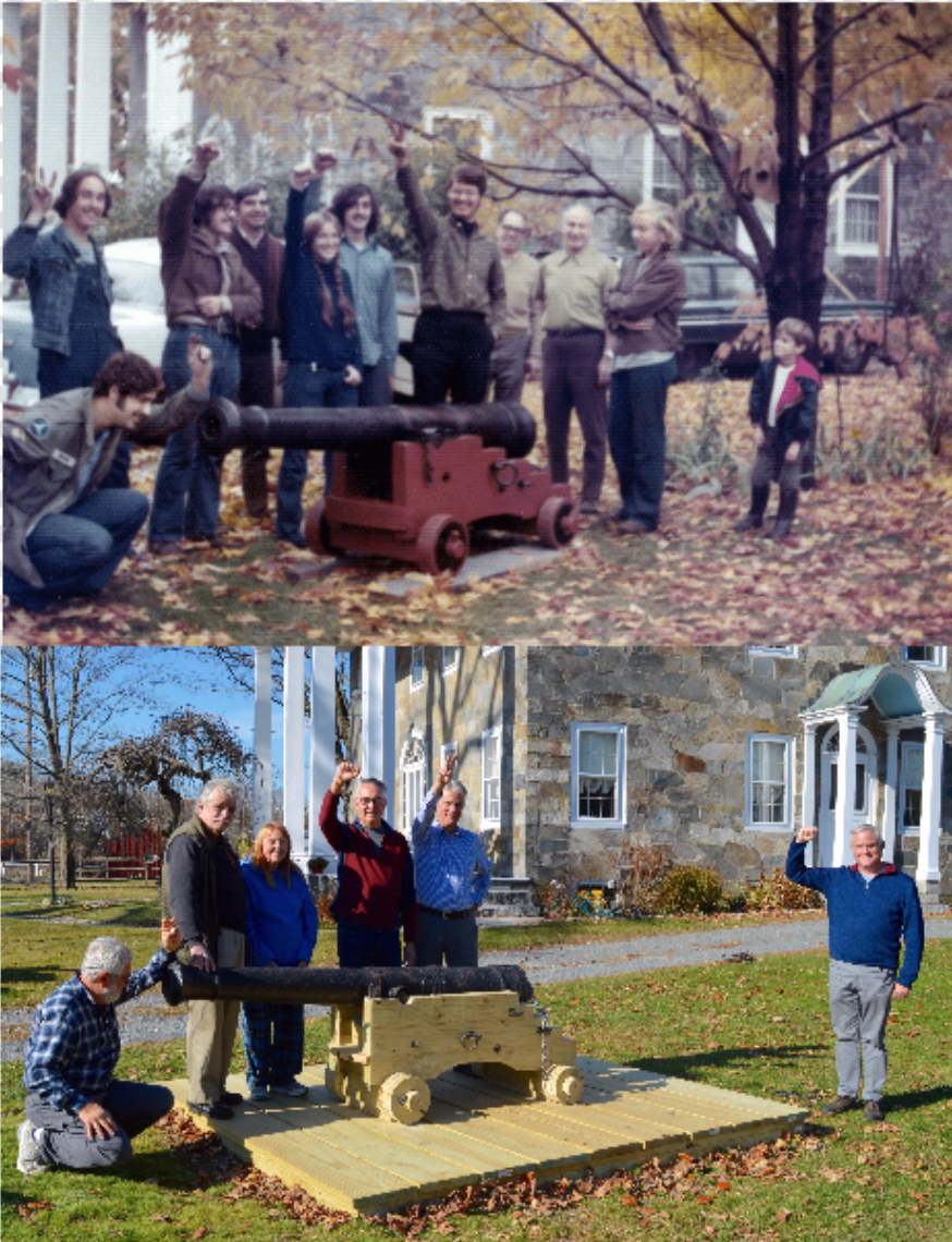 Then and now: Moving a cannon