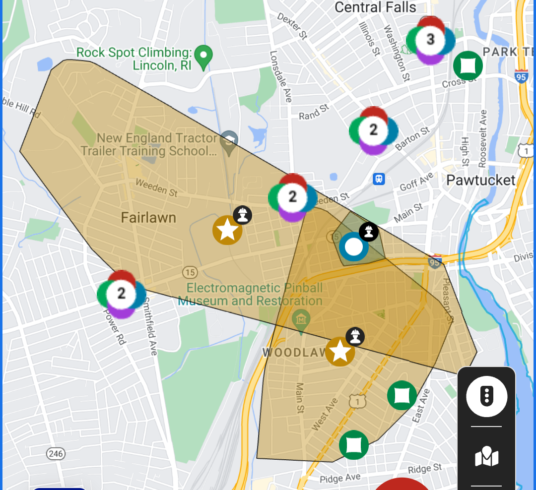 Major power outage in Pawtucket Hydrography