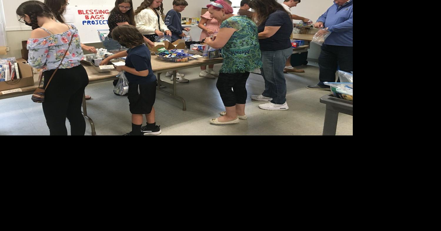 "Blessing Bags" made at Slatersville Congregational Church distributed