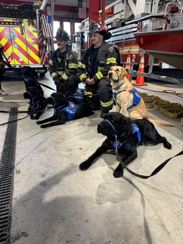 Firefighters and Furry Friends: NEADS Service Dogs Train at North Providence Fire Department