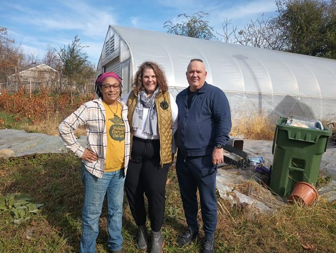 Produce and gardening space available to residents at Galego Court