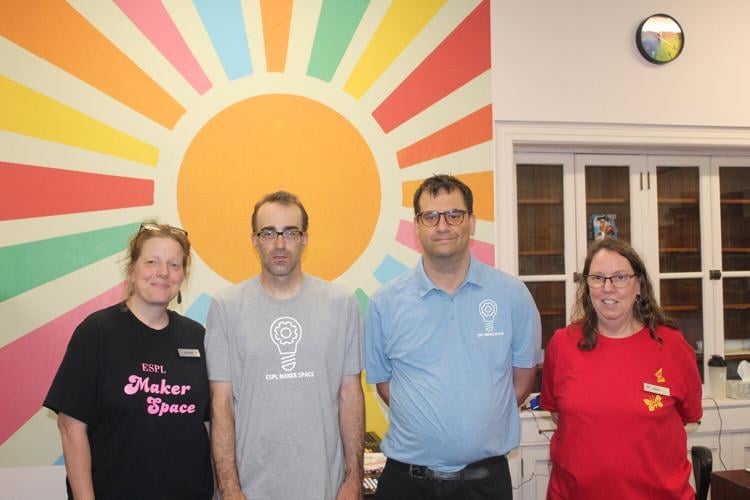East Smithfield Public Library Makerspace workers