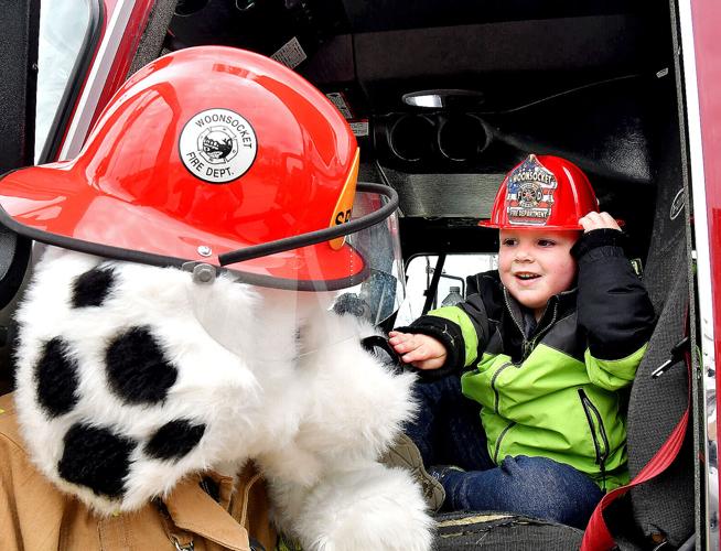 Meeting Sparky the Fire Dog