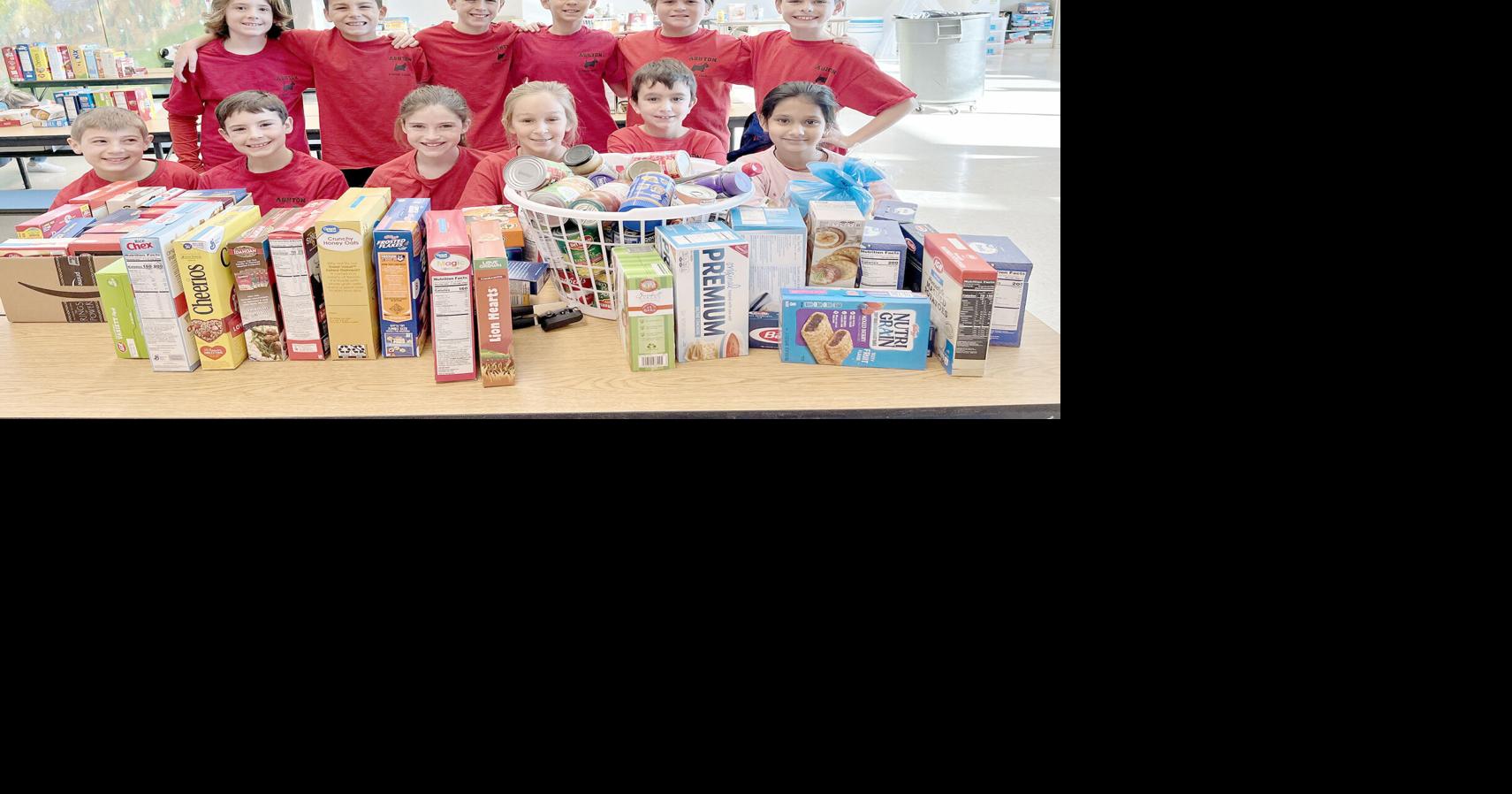 Ashton Elementary School Student Council ran a Thanksgiving Food Drive