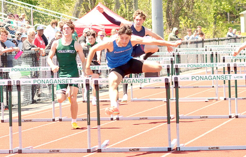 Cumberland's Fontaine sweeps hurdles, breaks school record in long jump ...
