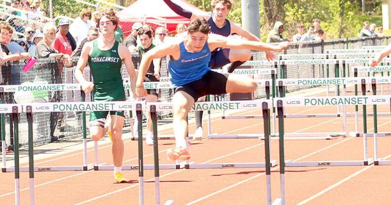Cumberland's Fontaine sweeps hurdles, breaks school record in long jump at Class A meet