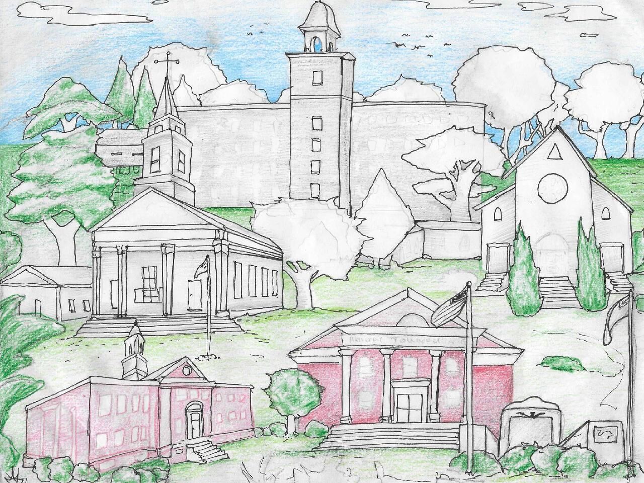 New Mural Will Feature Slatersville's Historic Buildings At Town Hall ...