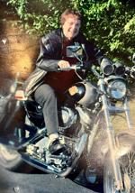 Rose on a Harley Davidson