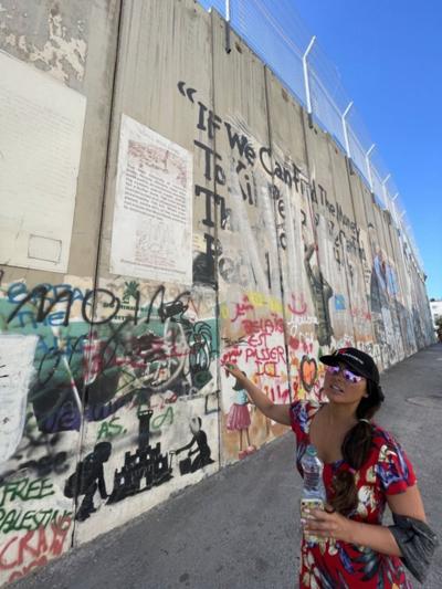 Tara Seger at West Bank Wall