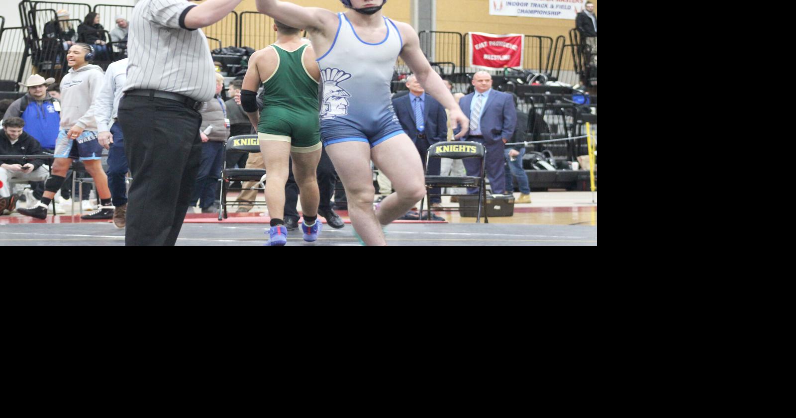 Three times a champion Scituate's Bouyssou rules state wrestling meet
