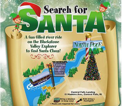 Search for Santa by boat on the Blackstone Valley Explorer ...