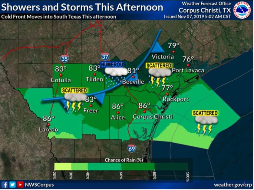 what time is the rain coming on friday
