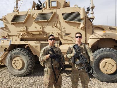 1st Lt. Michael Petrash II and Pfc. Logan Fimbel