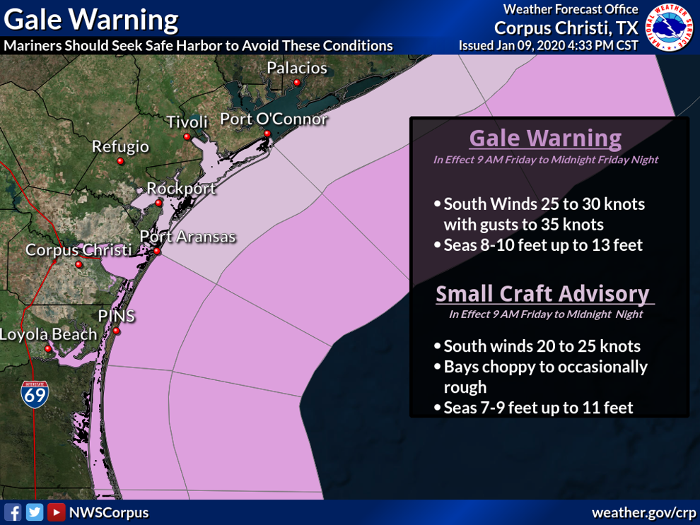 Gale wind warning in effect for Friday Education