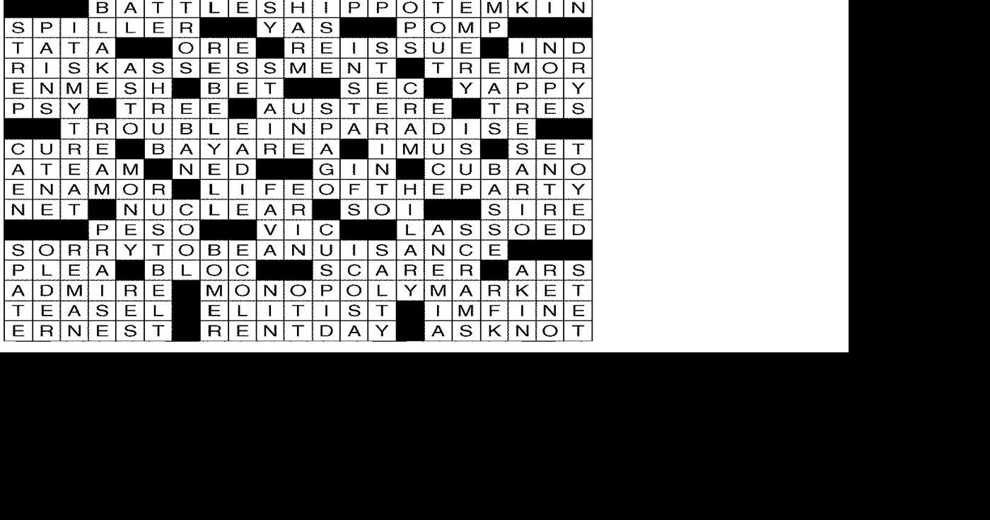 Correction: Crossword solution victoriaadvocate com