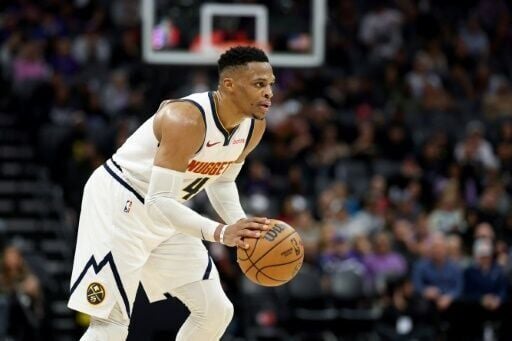 Denver's Russell Westbrook scored 21 points with 10 rebounds and seven assists in the Nuggets' NBA victory over the Dallas Mavericks