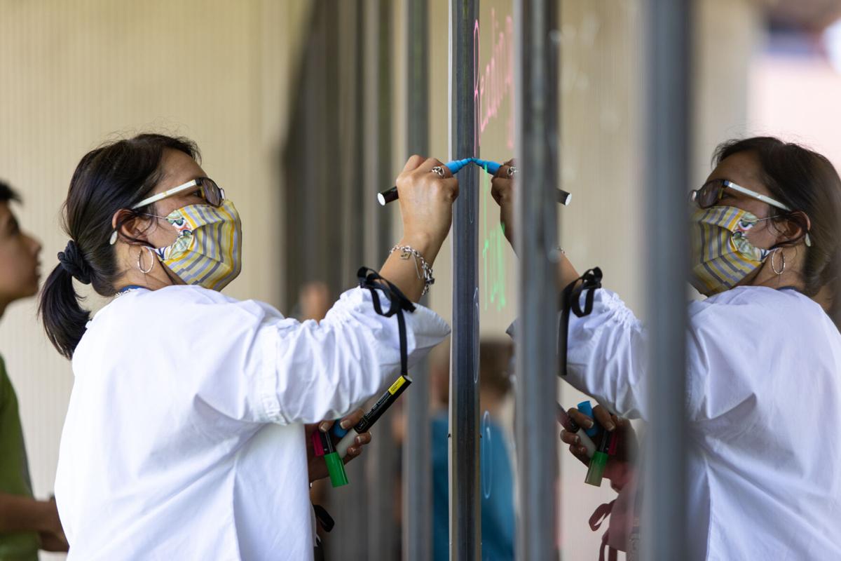 Victoria Public Library hosts teen window painting event