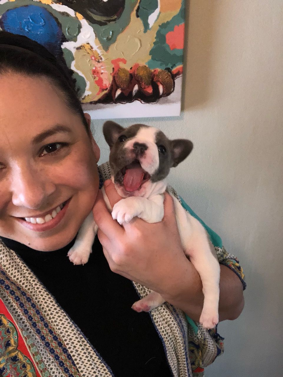 Owner-dog selfie: Roux the Cleft Palate Puppy!