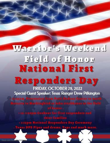Warrior's Weekend to honor first responders