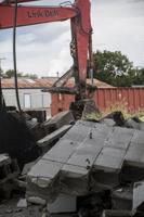 Demolition of former Pete's Fina Mart begins