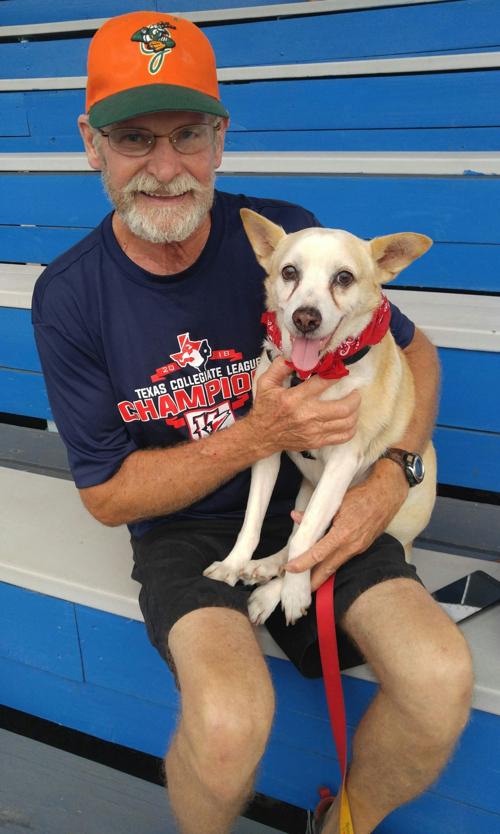 Owner-dog selfies: Bubba at Riverside Stadium
