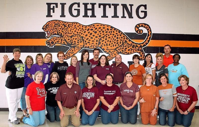 Staff at Van Vleck ISD help to promote college awareness