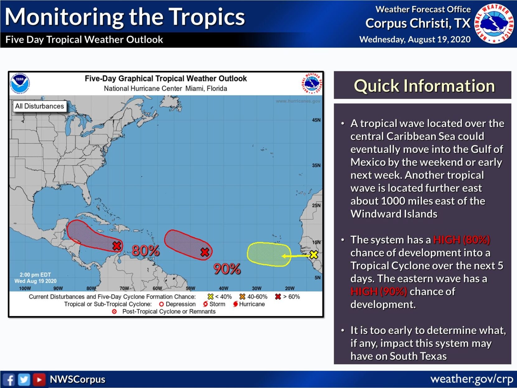 Forecasters Monitor Trio Of Atlantic Disturbances; 2 Likely To Develop ...