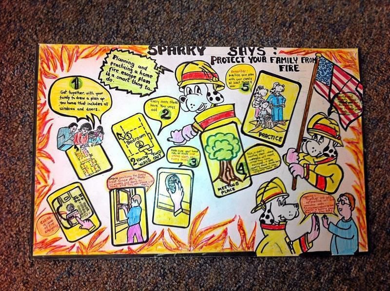 Winners awarded in the Victoria Fire Department's fire safety poster