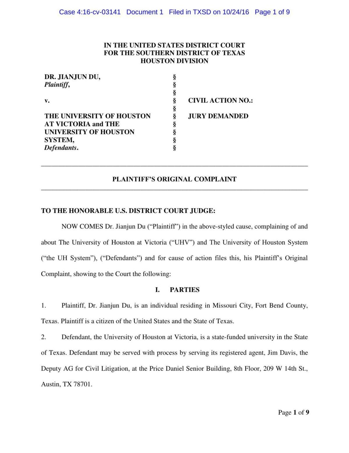 Professors Allege Discrimination By Former Dean In Lawsuit Against
