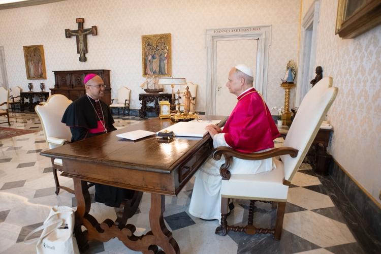 Archbishop Jimenez meeting with Pope Leo 1