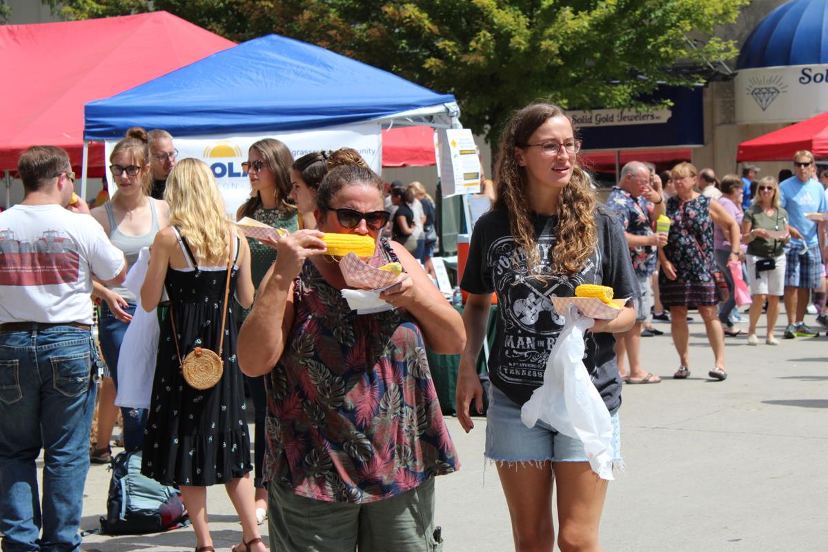 sweet corn fest chowing down on corn