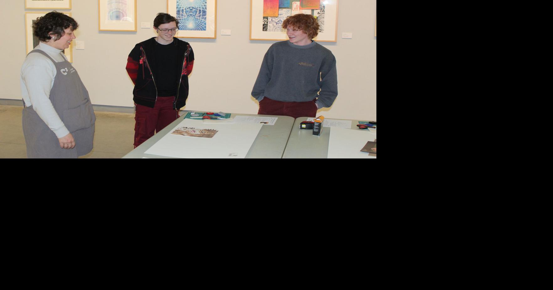 Creative Practice Lab teaches art students how to mat their work