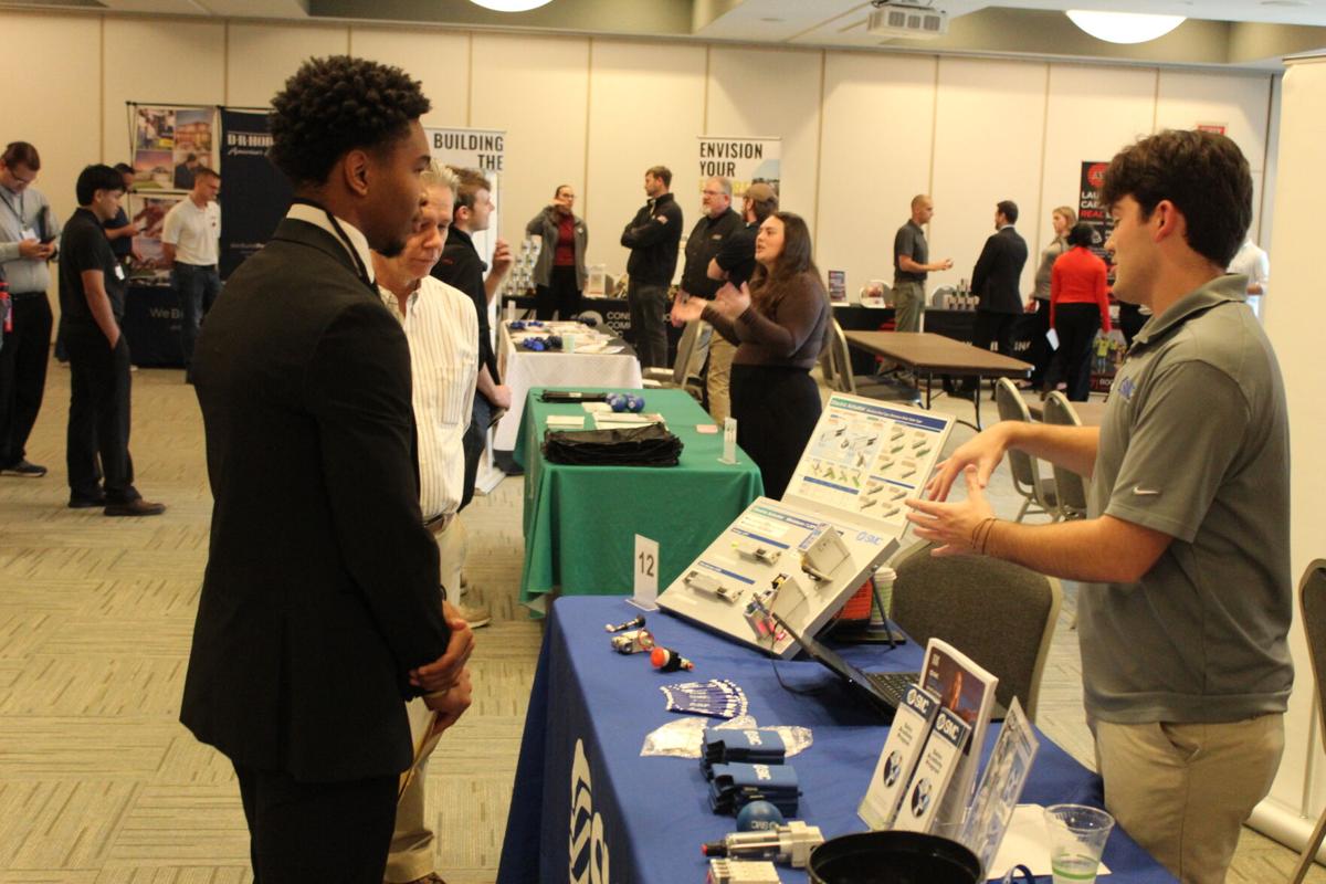 Students attending Engineering Technology Career Fair connect with ...