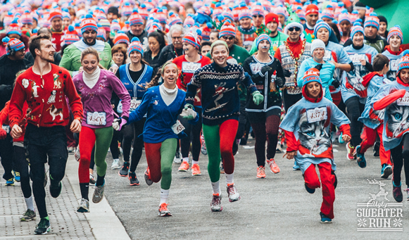 running ugly sweater