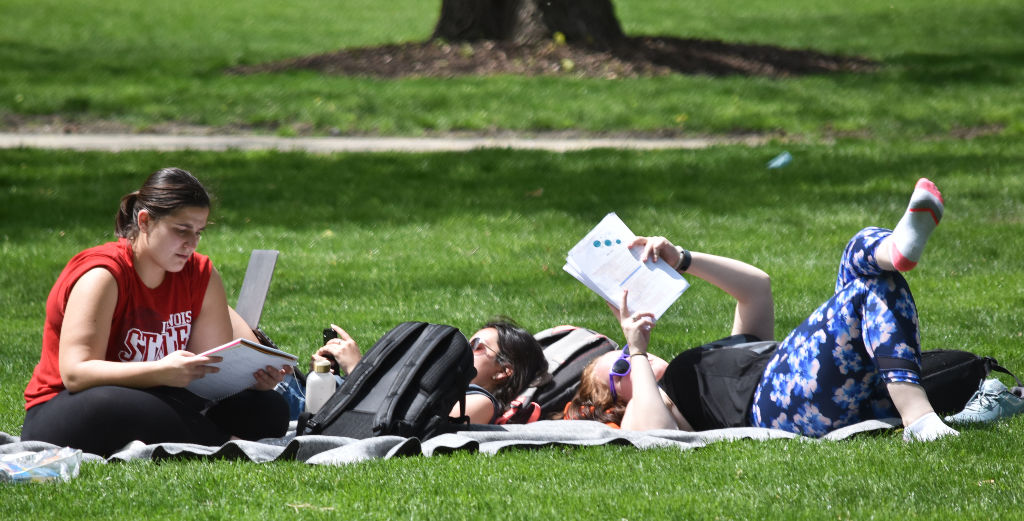 Finals week quad sunbathing_05062019