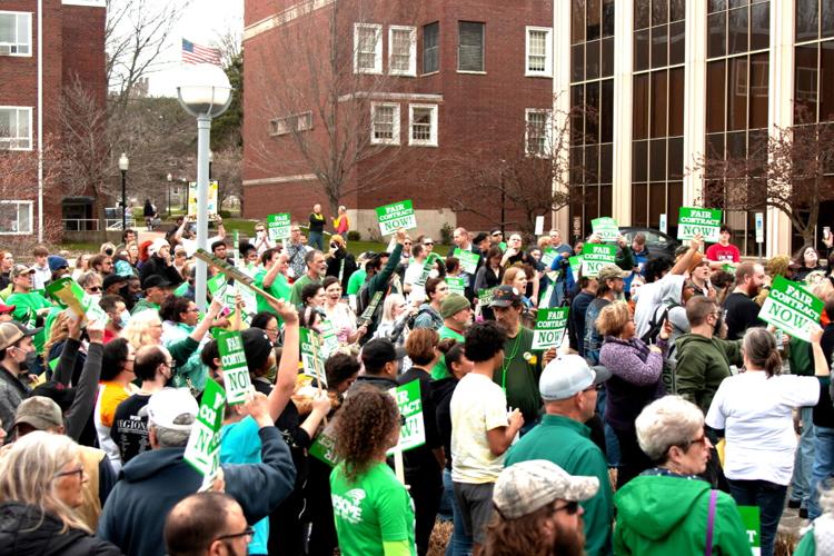 Gallery: AFSCME workers, supporters rally on ISU Quad | Photos ...