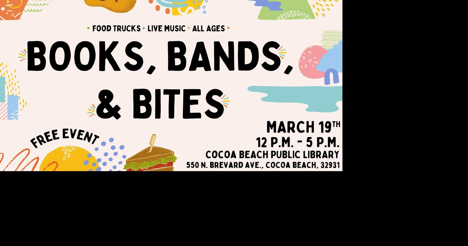 Books, Bands, and Bites Cocoa Beach Library Calendar